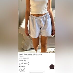 Keira Long Striped Boxer Shorts